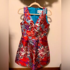 Floral Nicole Miller V-neck Dress